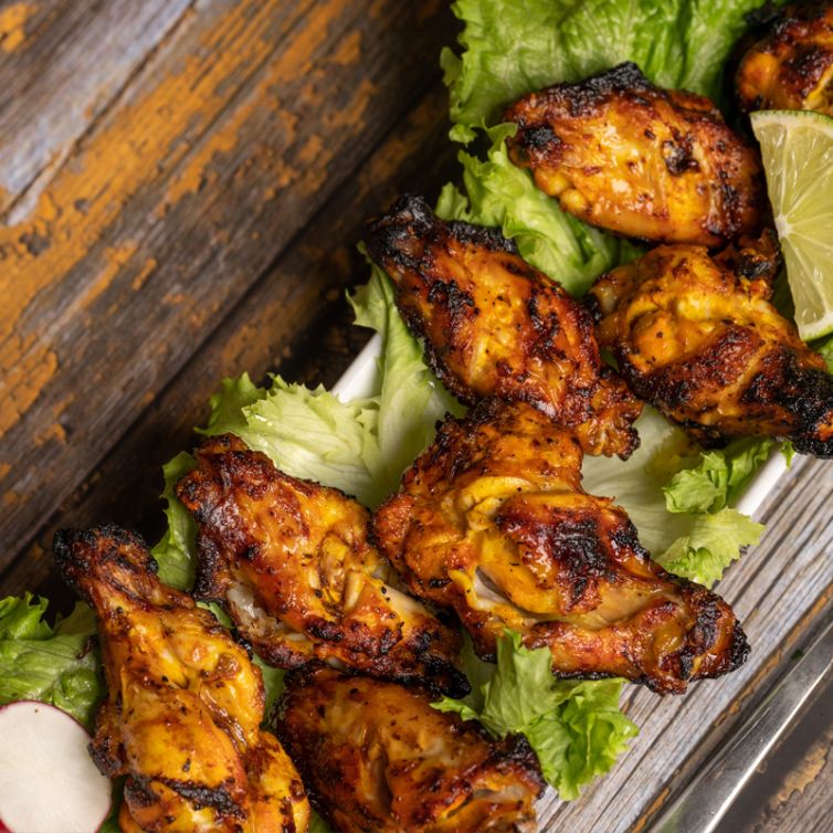 Saffron wing kebab